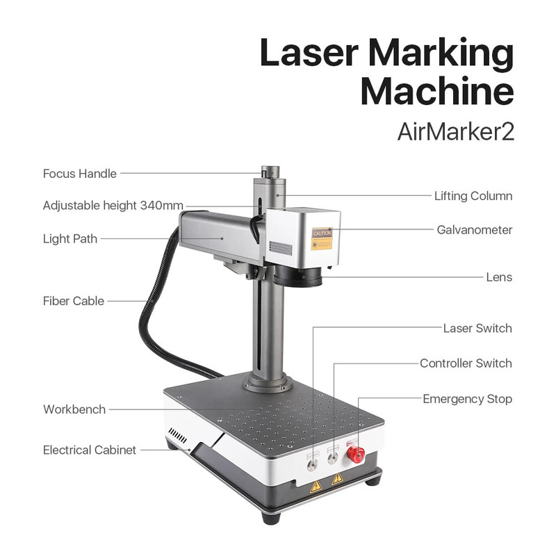 20w 30w 50w Raycus Jpt Laser Engraving Machine For Metal Plastic Leather Laser Marking Machines